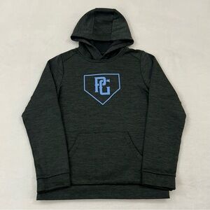 Perfect Game Baseball Gray & Sky Blue Pullover Hoodie Sweatshirt Youth Size XL